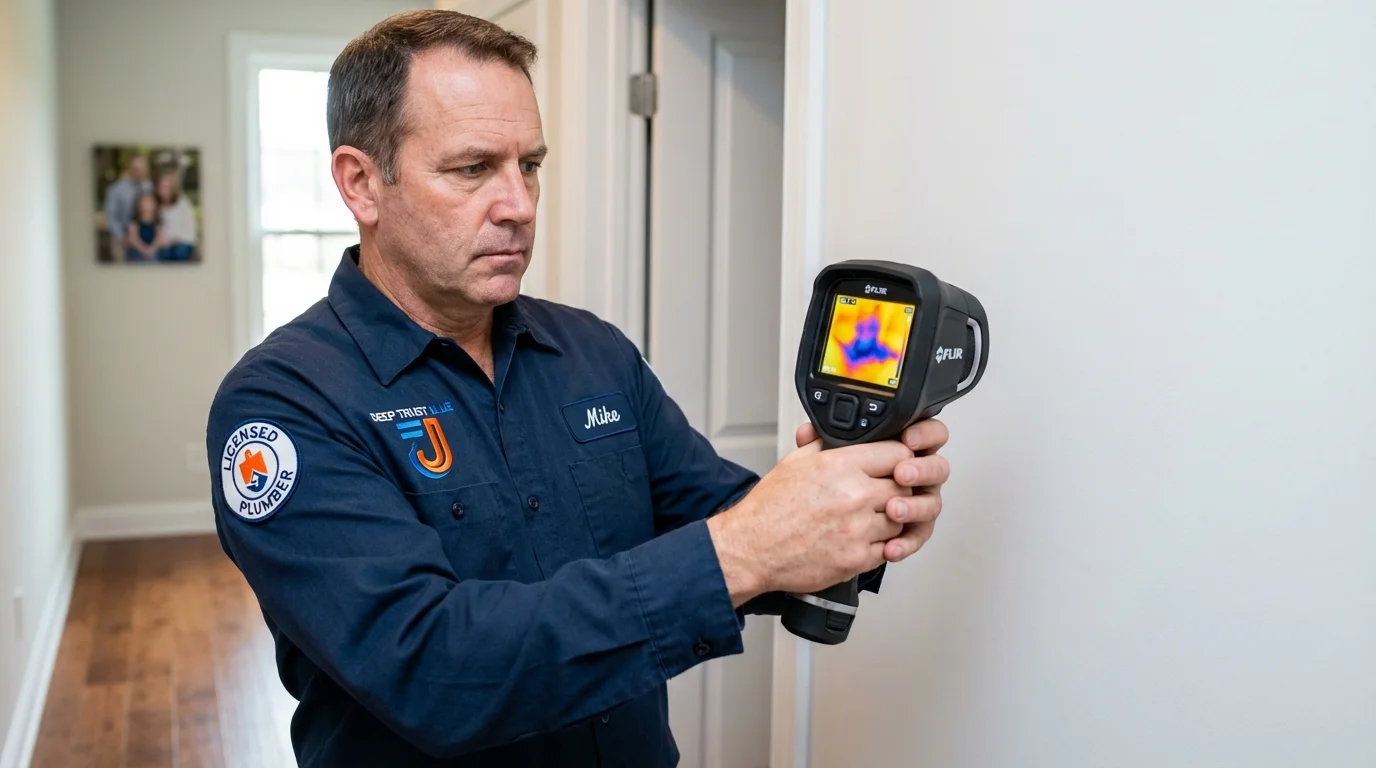 Thermal imaging leak detection by Johns Plumbing LLC in Littlerock